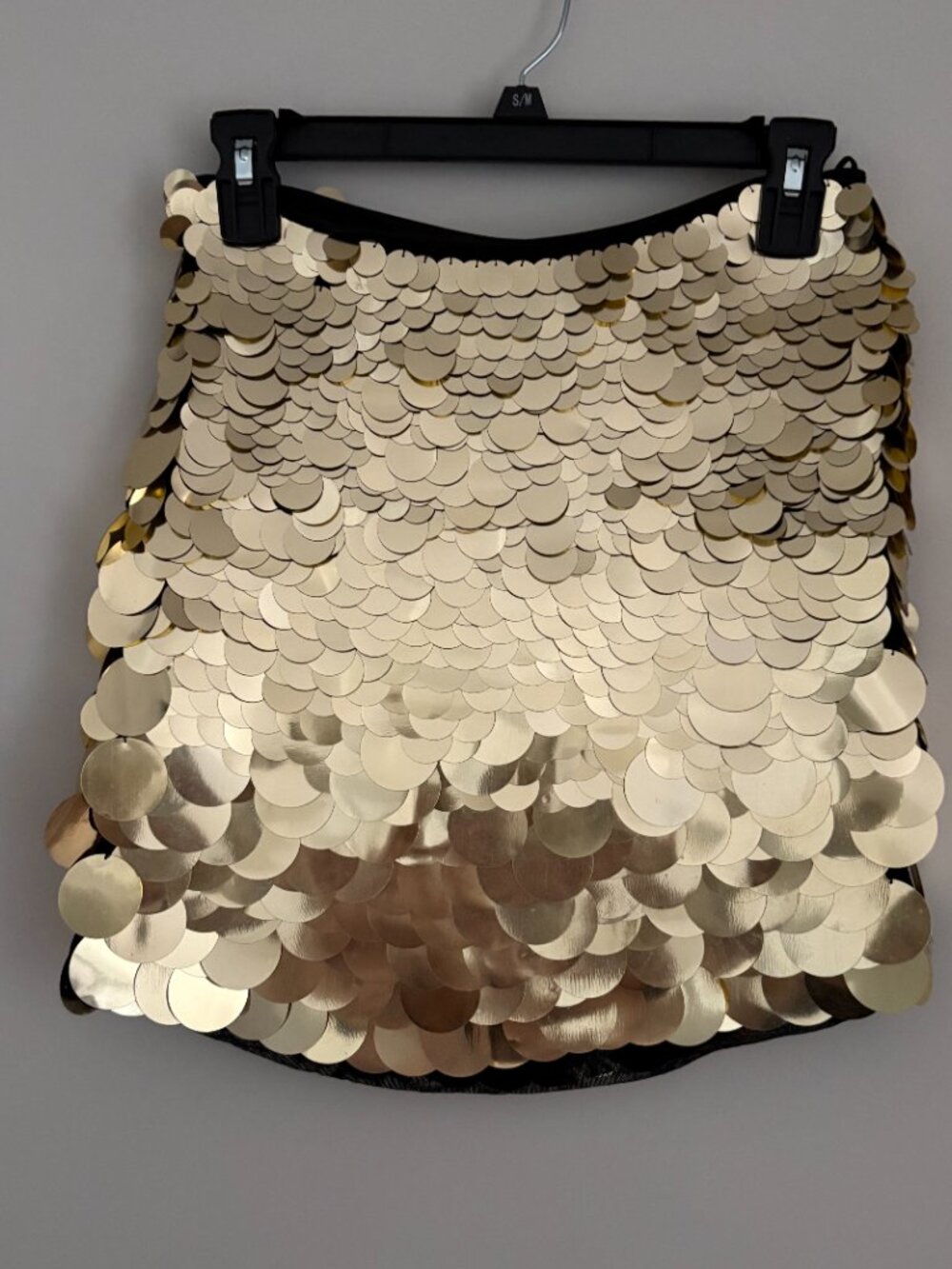 Trina Turk Kalina Gold Disc Sequin Paillette Mini Skirt Mermaidcore Party Chic 2
